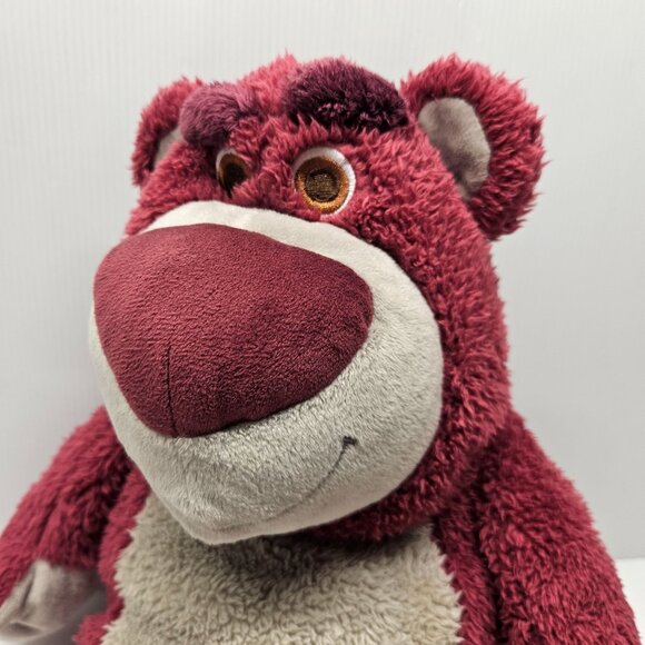 Disney Store Authentic Lotso Bear 15 Inch Strawberry Scented Plush Toy Story 3 - Picture 2 of 4